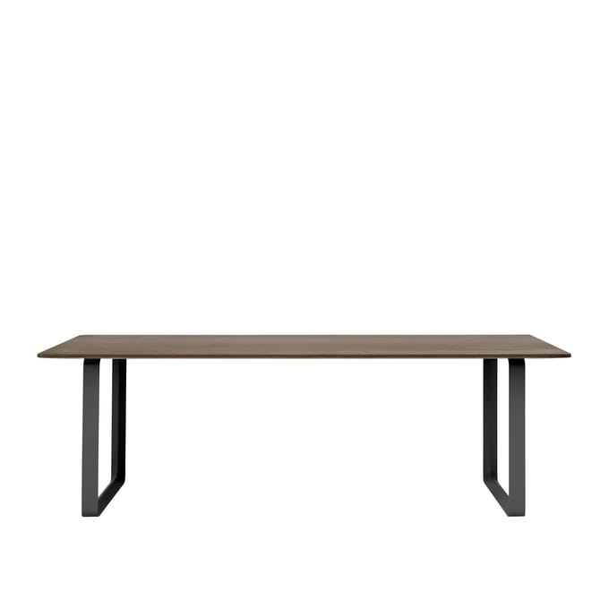 Muuto 70/70 Tafel - L - zwart - gerookte eik