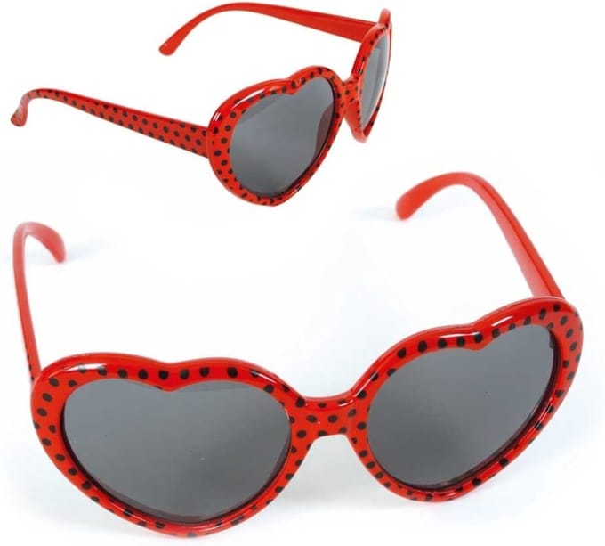 Hartjes bril - Rood - rock n roll