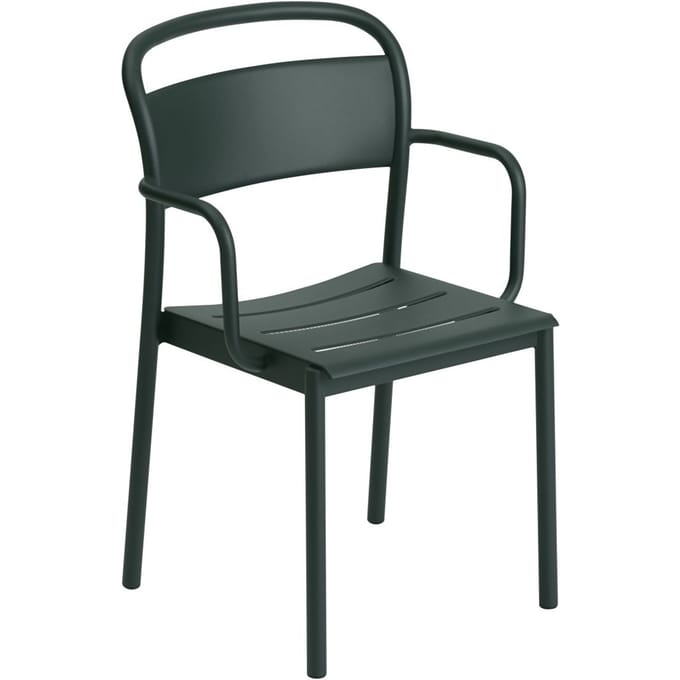 Muuto Linear Steel Armleunstoel - donkergroen