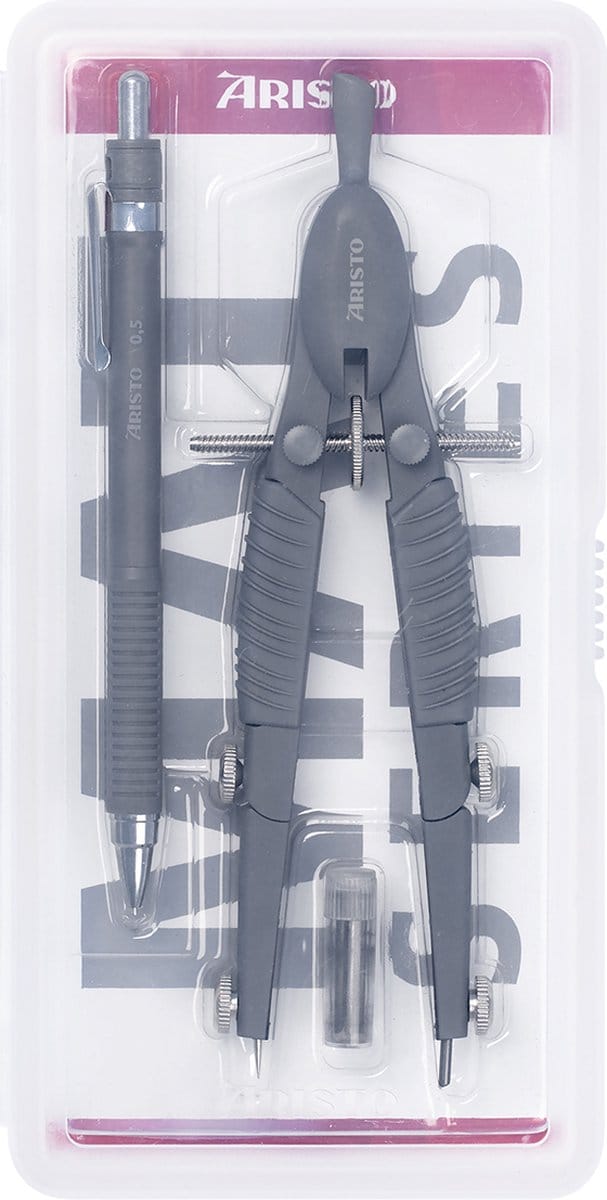 Aristo snelverstelpasser en vulpotlood - Topline - lengte 17cm - diameter 370mm - mat grijs - AR-55801