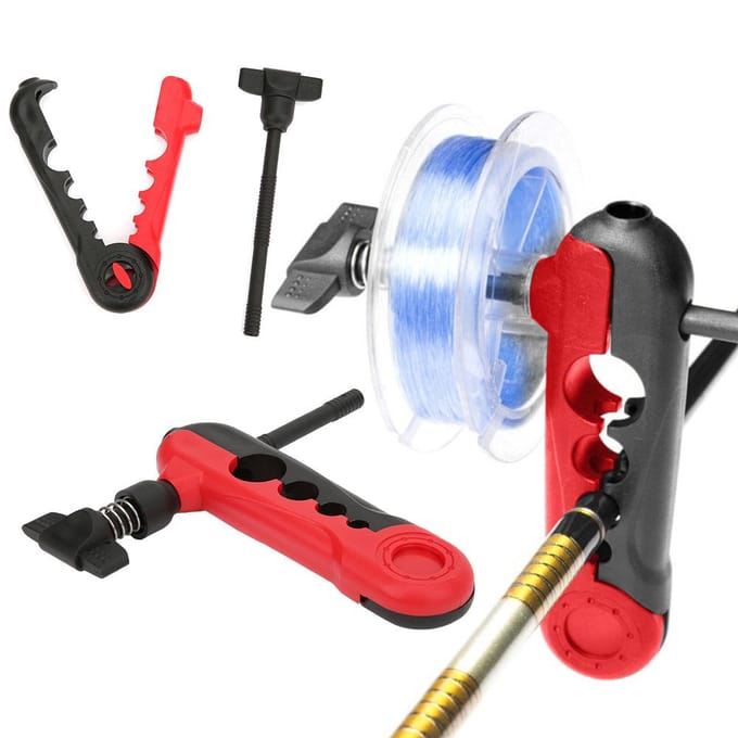 Mini Bobineur de Ligne de Pêche Universel Portable Moulinet Enrouleur Outil de Poisson Accessoire Enrouleur black