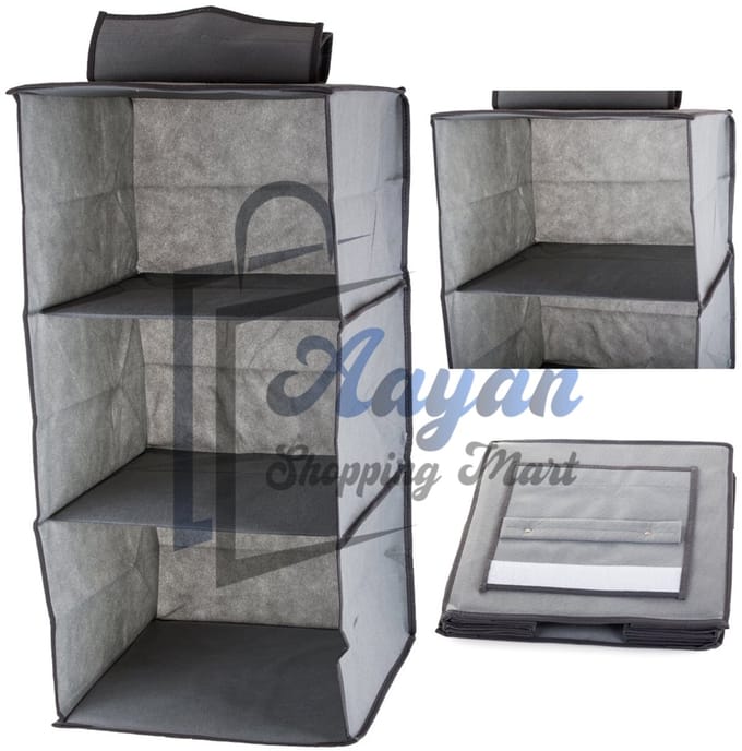 Hangende Kledingorganizer – 3-Laags Opbergkast – Ruimtebesparend – 01325