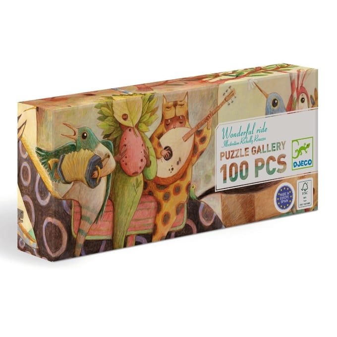 DJECO puzzel wonderful ride 5 jr+/ 100 stks