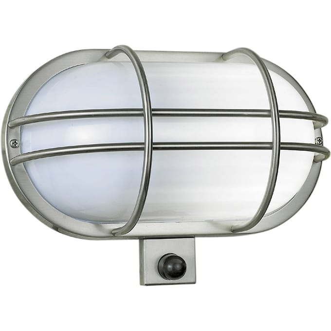 KS Verlichting - wandlamp - Sonn - bewegingssensor - E27 - modern - RVS - melkglas