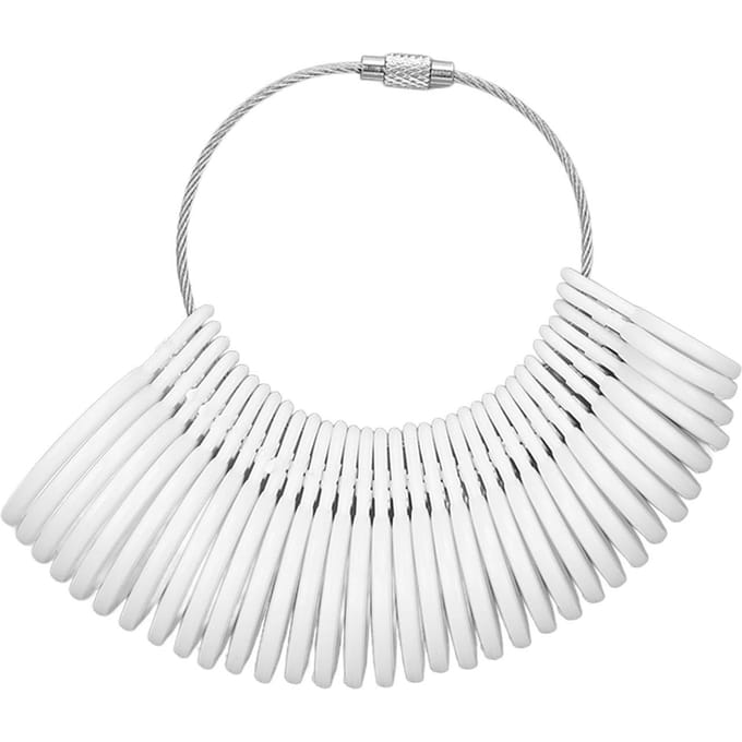 Baguier Professionnel Portable Jauge de Taille de Doigt Outil de Mesure de Taille de Bijou pour Alliance blanc