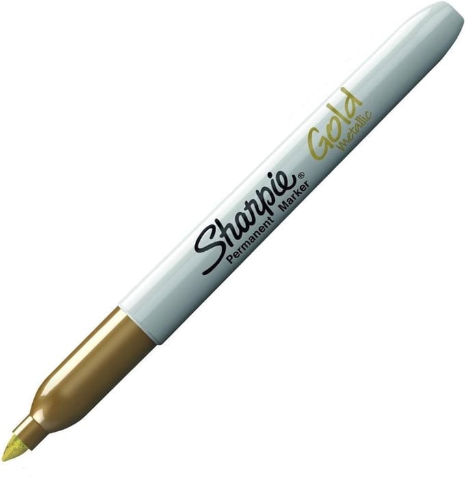 Sharpie Metallic Permanent Markers | Fine Point | Gold | 12 Count