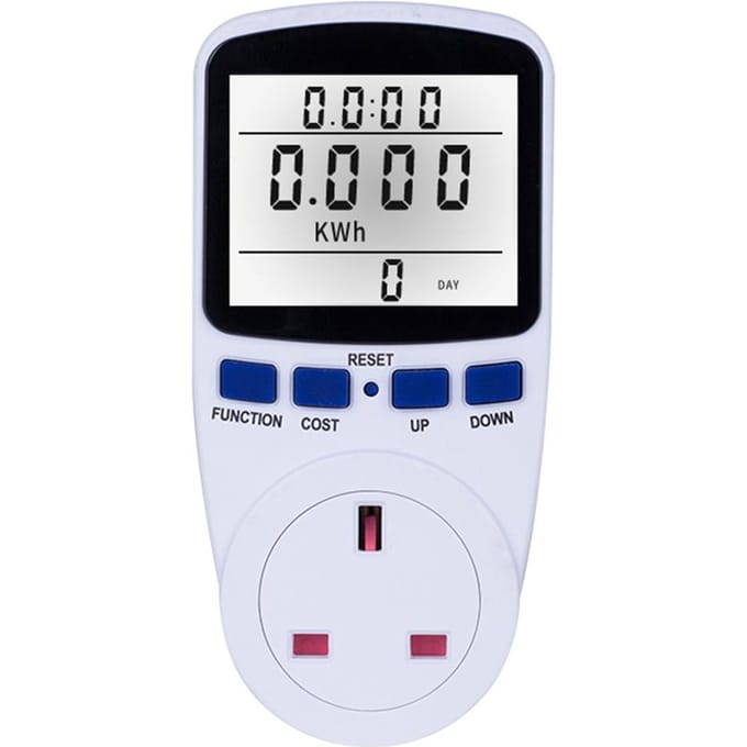 Affichage LCD consommation d'électricité prise de compteur d'énergie Watt Volt ampères puissance en watts consommation KWH With Backlight-UK Plug