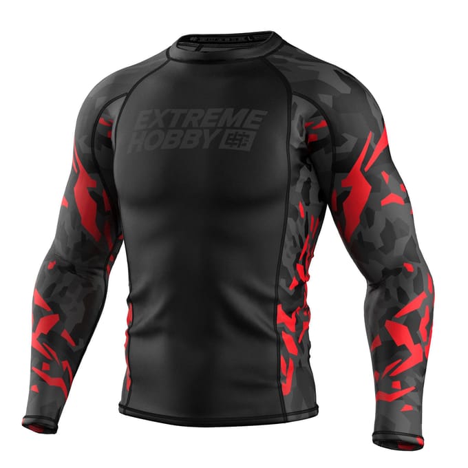 Extreme Hobby Black Panther 2025 - Rashguard - Zwart-Rood - M