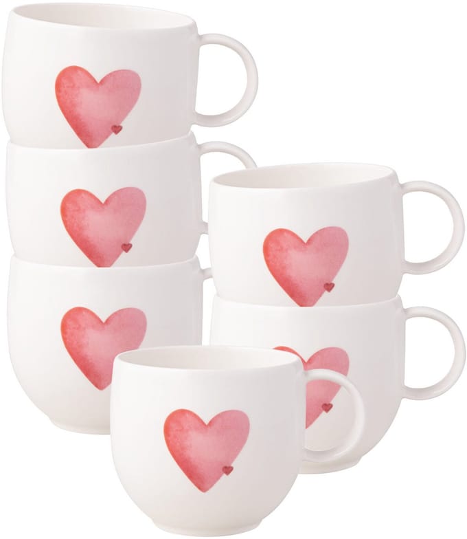 Villeroy & Boch - With Love - Sending Love Mokken 6 stuks