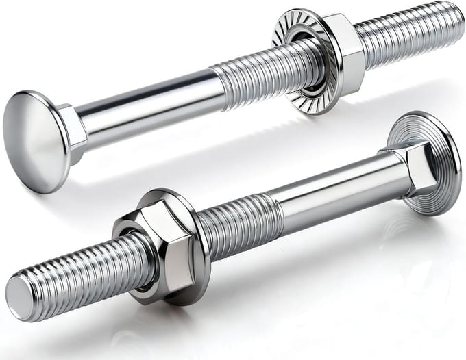 25 Stuks M8 x 80 mm Lockschroeven met Flensmoeren, Platte Kop, Geschikt voor Constructie, Industrie en Thuisdecoratie