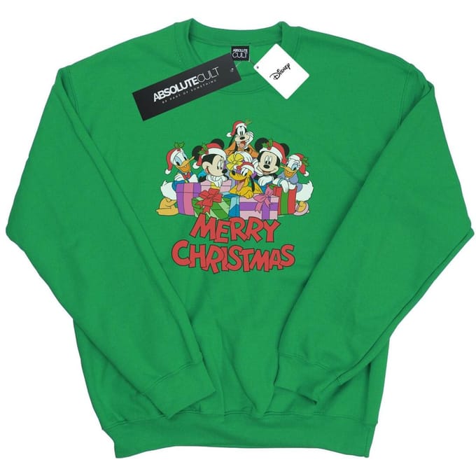 Disney Heren Mickey Mouse en vrienden Kerstmis Sweatshirt (Iers Groen)