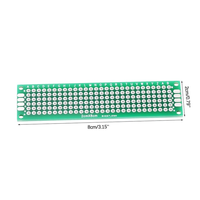 Lot de 10 circuits imprimés universels double face 2 cm x 8 cm pour prototypage, soudage et bricolage