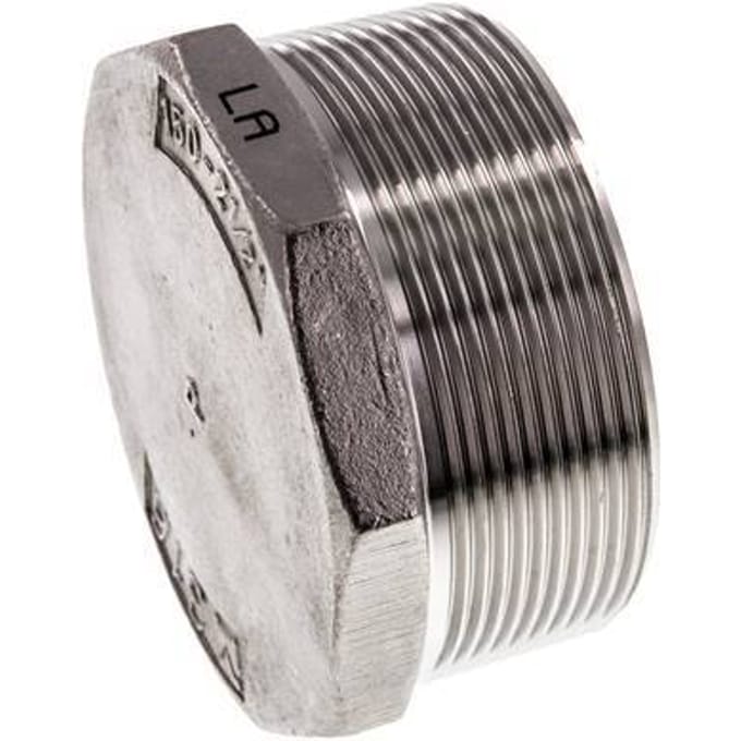 Plug R2 1/2'' RVS met buitenzeskant 16 bar (224.8psi)