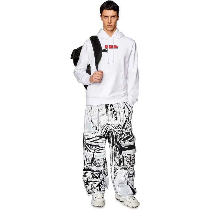 Diesel Ginn K37 Hoodie Wit M Man