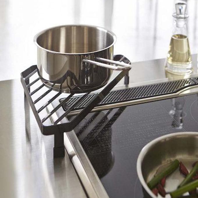 Étagère d'angle triangulaire Organisateur de comptoir Métal Fer Multifonction Étagère d'angle pour comptoir black