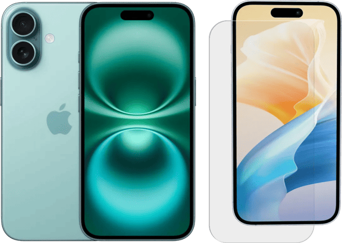 Apple iPhone 16 128GB Groen + BlueBuilt Screenprotector Glas
