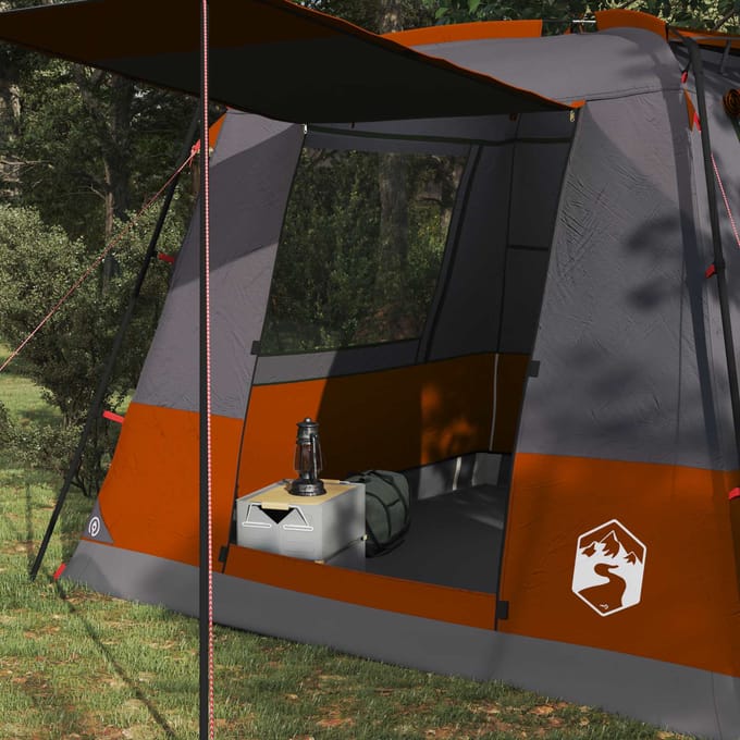 vidaXL - Partytent - 10-persoons - Grijs - en - Oranje