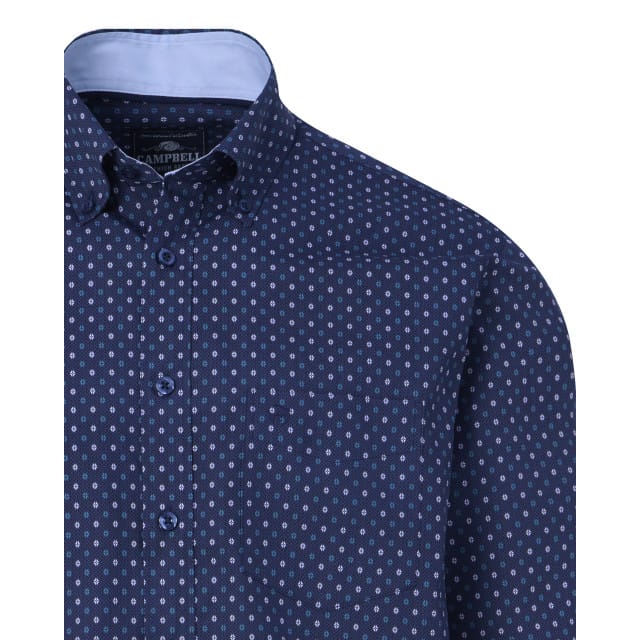 Campbell Casual overhemd met lange mouwen
