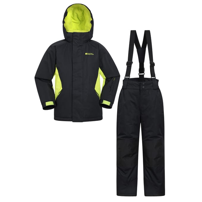 Mountain Warehouse Set kinder/kinder ski-jas & -broek (Zwart)