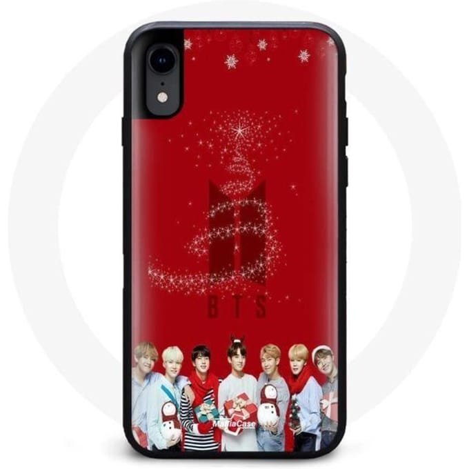 Coque pour Iphone XR BTS Bangtan Garçons Fond Rouge Cadeau de Noël 2023