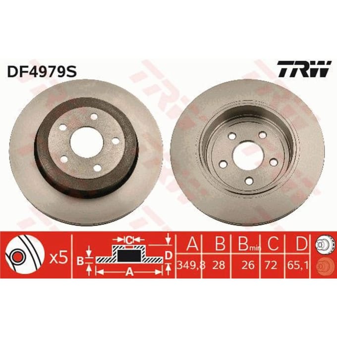 Remschijf TRW DF4979S