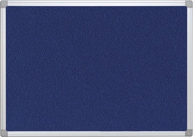 Q-CONNECT textielbord met aluminium frame 60 x 45 cm blauw