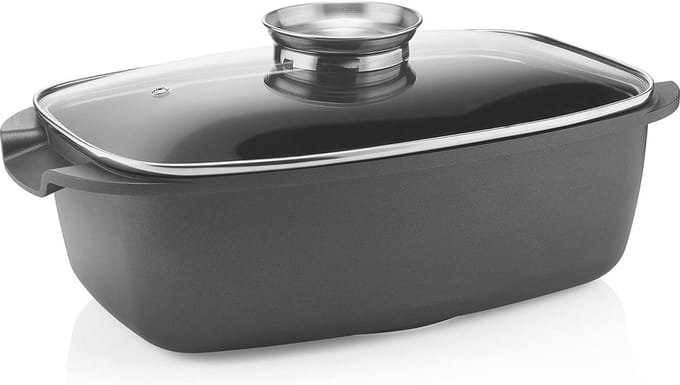 Grote braadpan met deksel Zwarten Zware Kwaliteit