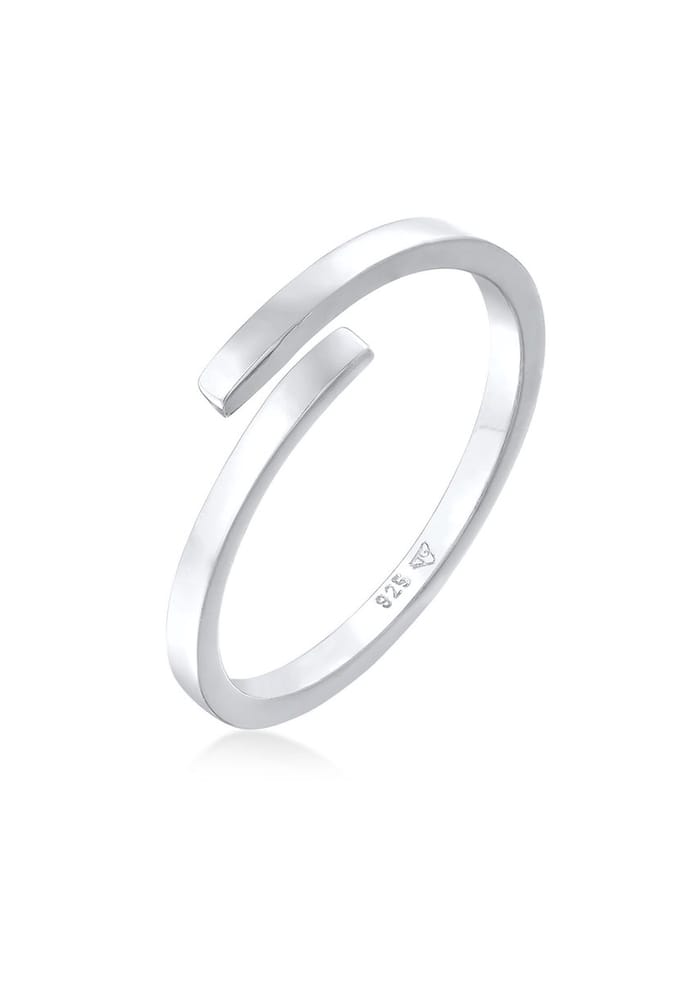 Elli - Ring - Dames Wikkel Open Geo Trend in 925 Sterling Zilver - Dames