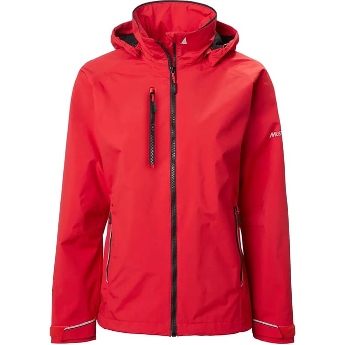 Rode dames regenjas Sardinia 2.0 van Musto L