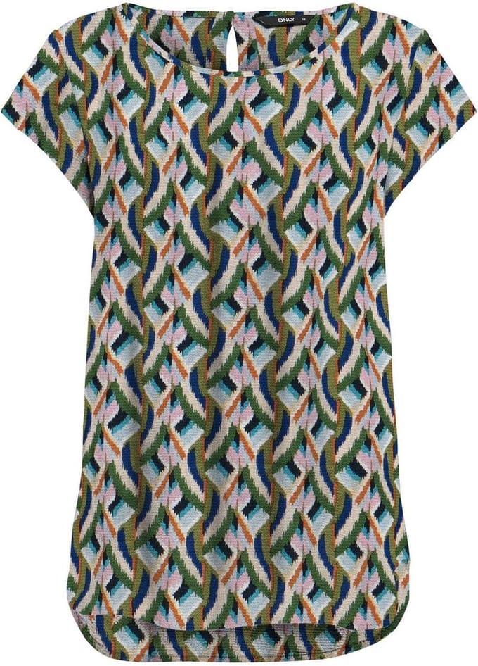 ONLY - ONLNOVA LIFE VIS S/S TOP WVN - Dames - Blouses