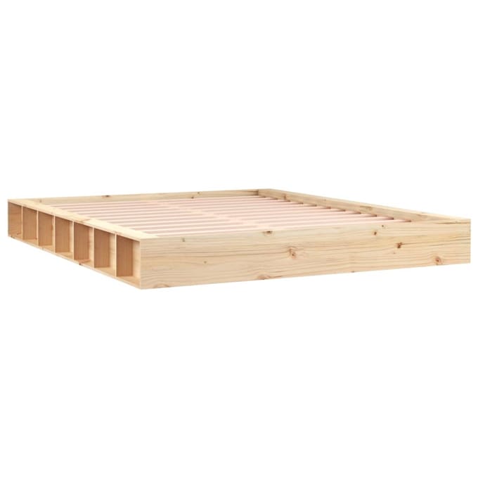 vidaXL - Bedframe - massief - hout - 200x200 - cm