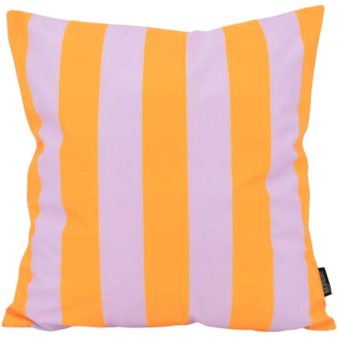 Gek op kussens! Sierkussen streep lila/geel | 45 x 45 cm | katoen/polyester