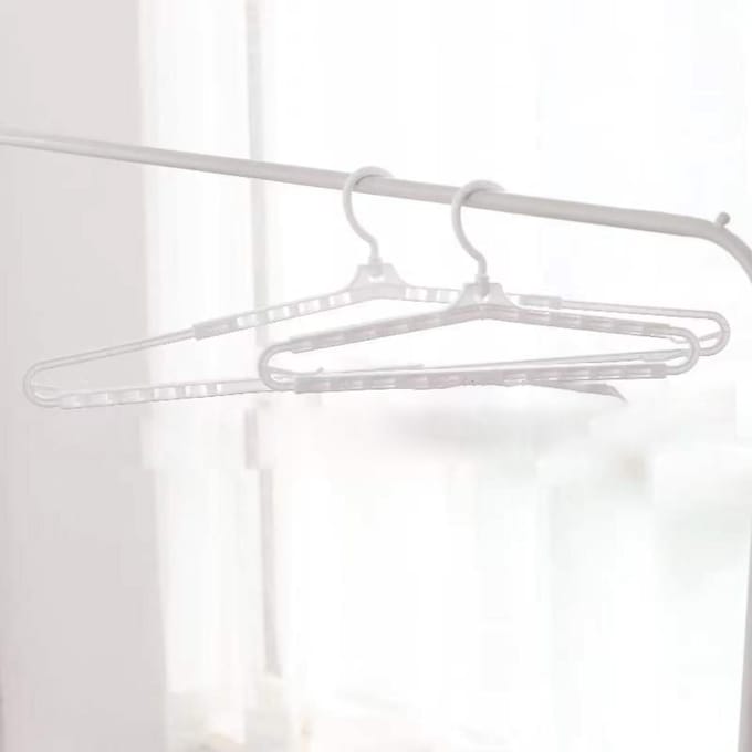Verstelbare Hangers Extra Groot Intrekbaar Schouder Anti-slip Winddicht Droogrek voor Thuis wit
