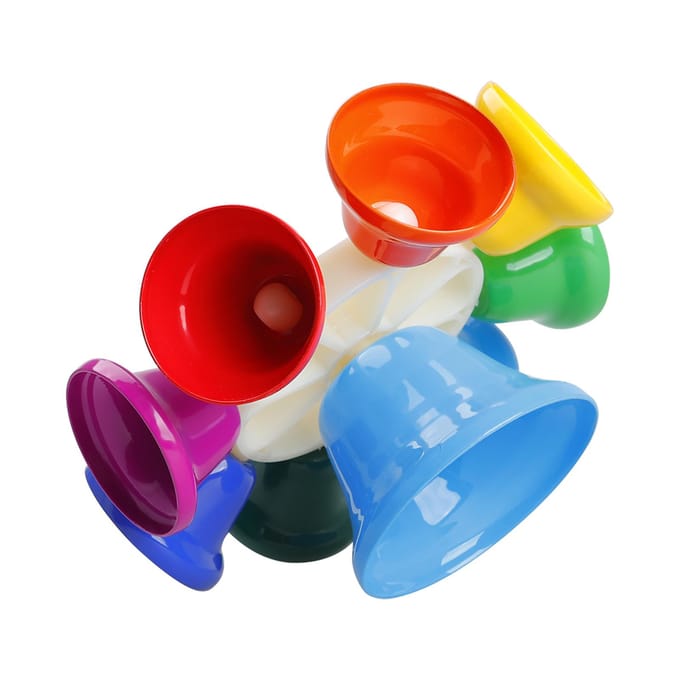 Instrument de percussion à 8 notes avec clochette et support pour enfants multicolore