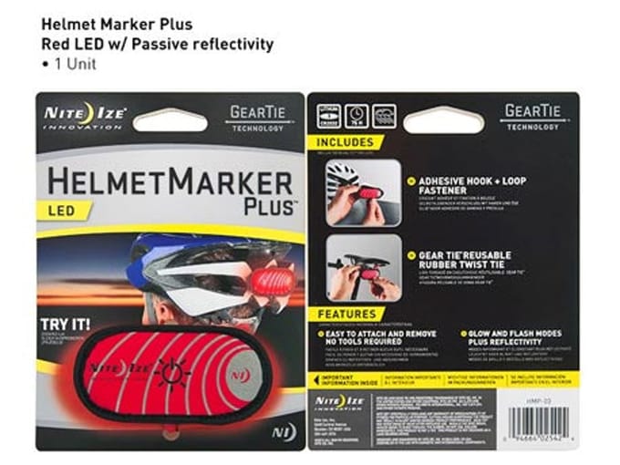 Nite Ize Helmet Marker plus LED Rood HMP -03 Fiets
