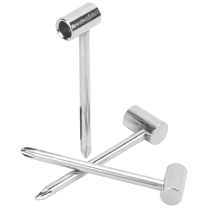 3 STuks Gitaar Truss Rod Sleutel IJzer 7MM 8MM 6.35MM Universeel Instrument AfstelgereedschapZilver white