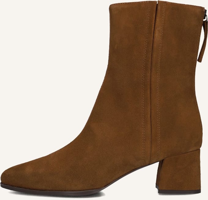 Unisa Lucas Enkellaarsjes - Enkelboots met rits - Dames - Camel - Maat 41