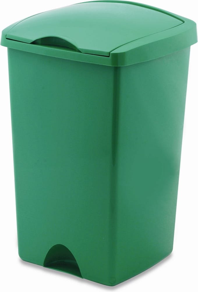 Afvalbak 'Emma' - Afvalemmer Flip Bin - 50 liter - Groen