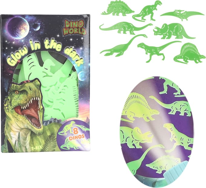Depesche - Dino World glow in the dark stickers