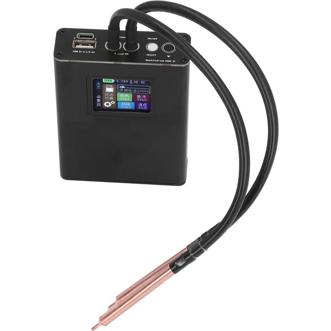 Mini Puntlasapparaat Kit Draagbaar LCD-scherm met 5000mAh Oplaadbare Batterij Voor 0.25mm Plaatwerk
