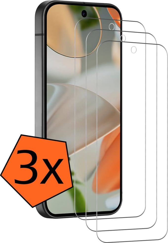 Screenprotector - 3 Stuks - Geschikt voor Google Pixel 10 Pro - Extra Sterk - Gehard Glas - Beschermglas - Tempered Glass - Screen Protector