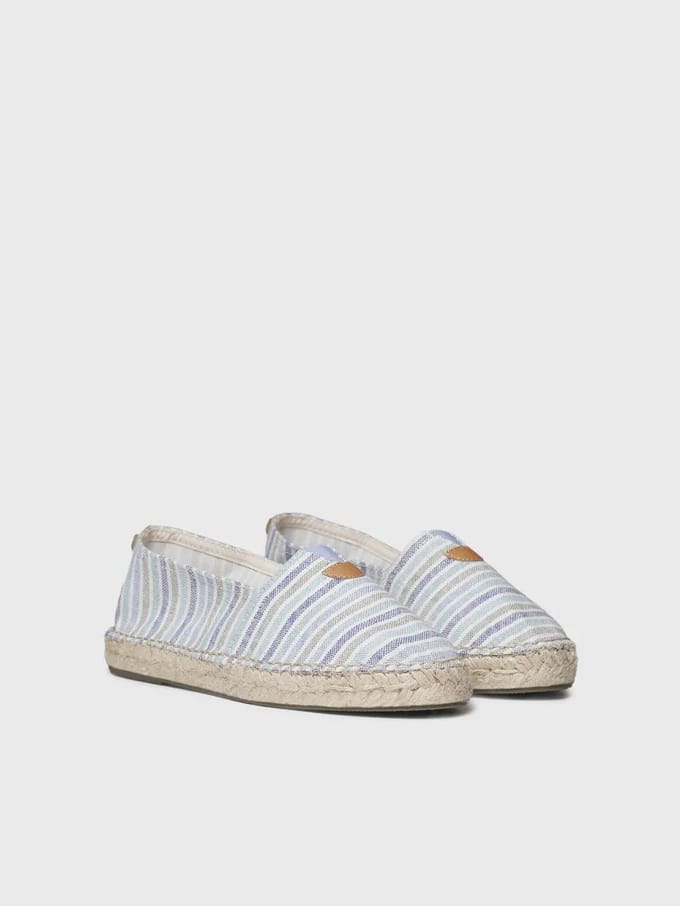 Unisex gestreepte platte espadrilles | BLANES-RN