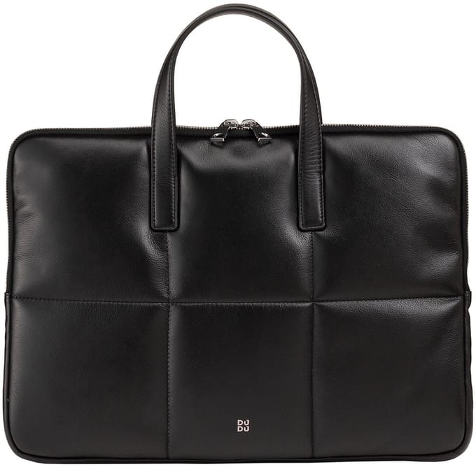 DuDu Togean Laptoptas Leer 36 cm - 36cm (15 duim) - black