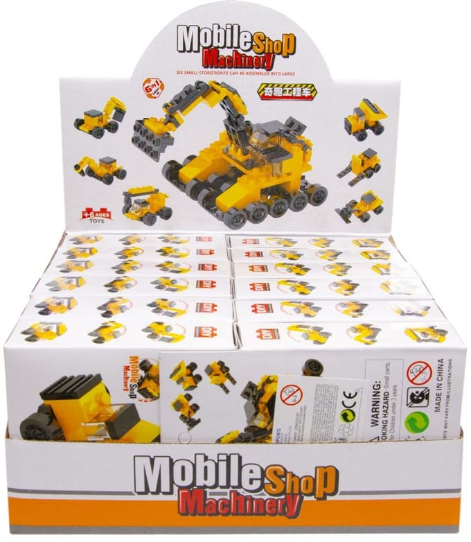 Duckiez Maak je Eigen Constructie Auto - 12 stuks