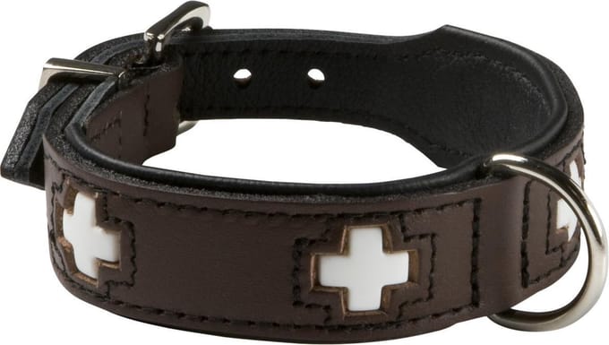Hunter Hondenhalsband Swiss Bruin Maat 47: 38-44 cm