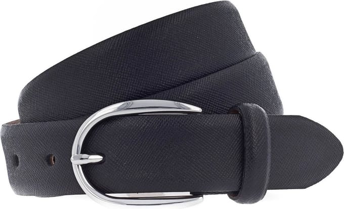 Vanzetti Leren Riem Classics 30mm Cambered Leather Belt W75 Black Zwart