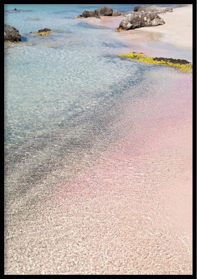 Poster Elafonissi Beach - 30x40 cm - Natuur Poster - WALLLL