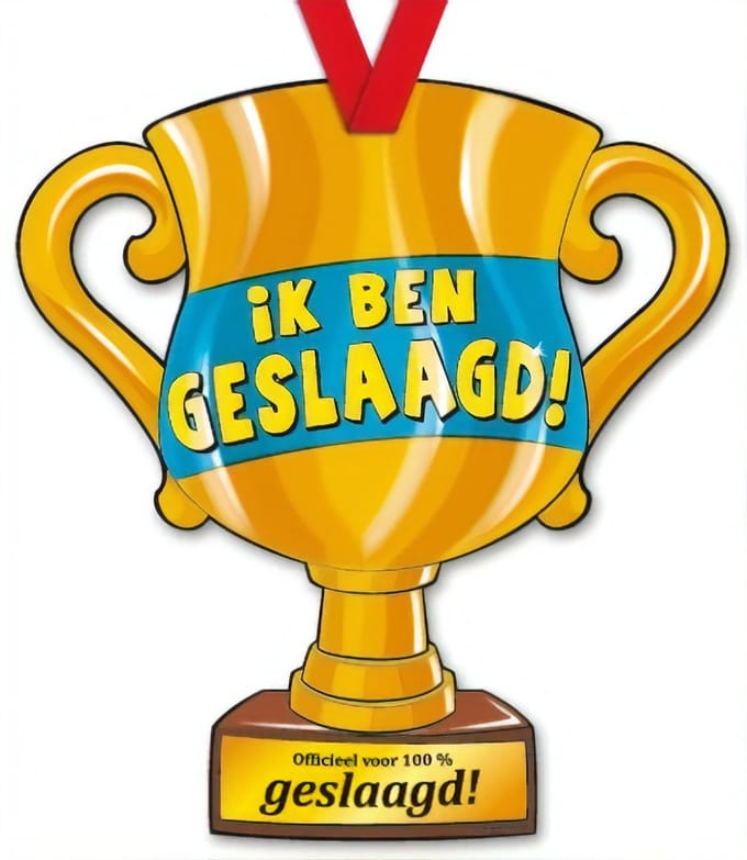 Paper Dreams | Kartonnen Trofee | Ik ben geslaagd!