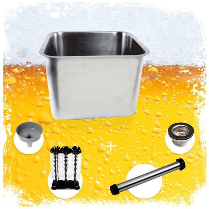 Gastronorm Spoelbak Roestvrij Staal 40x40x30 cm Complete Set Accessoires
