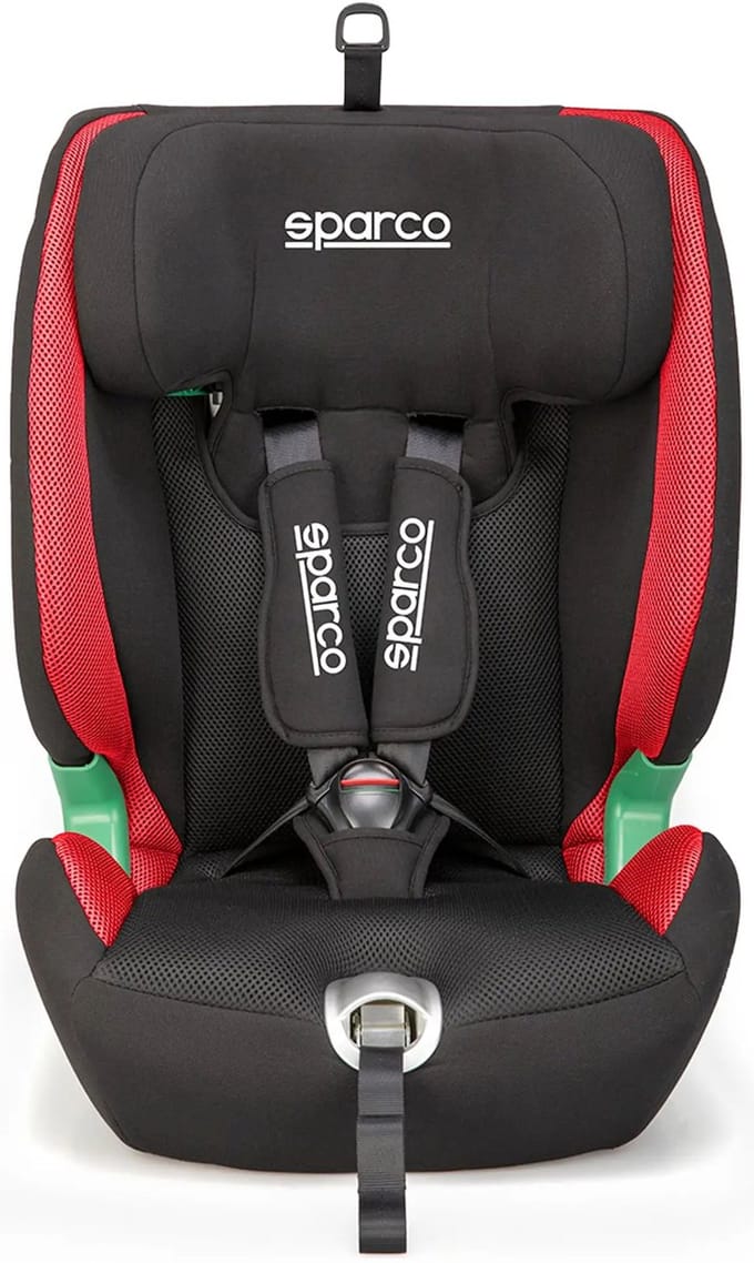 Sparco kinderstoel SK5000I (Isofix) Zwart/Rood i-Size 76-150cm (ECE-R129/03)